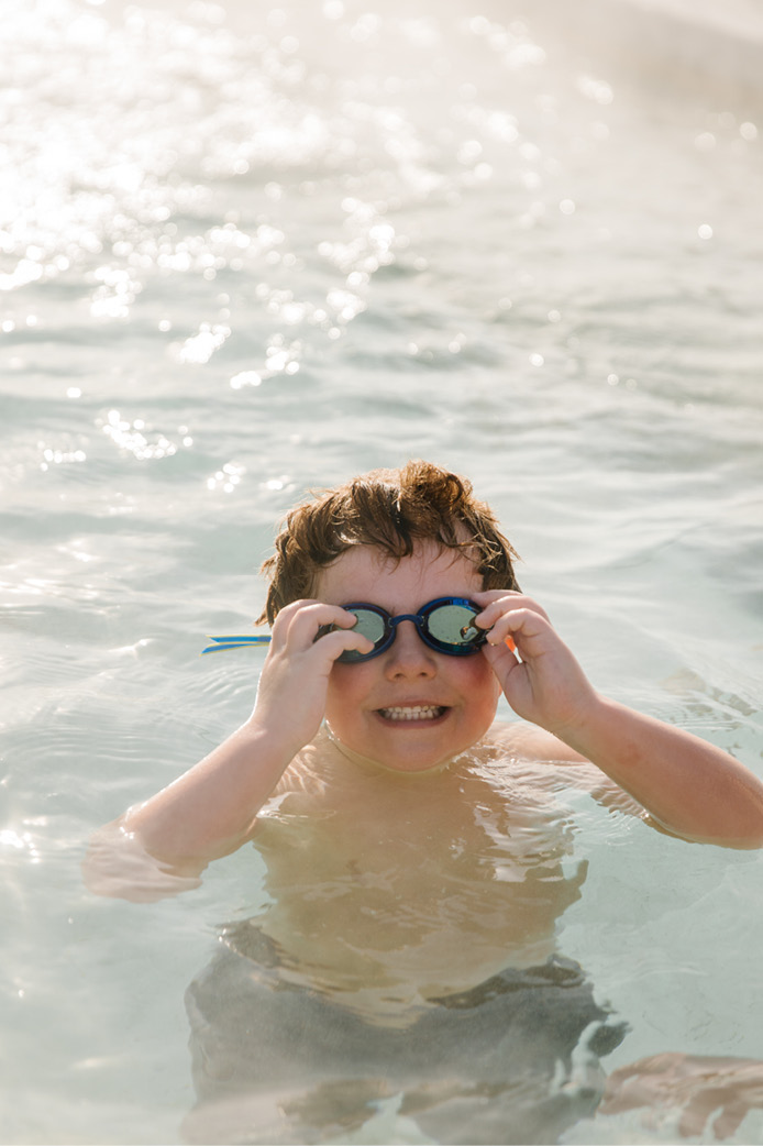 Astoria Hot Spring Willing kid with goggles
